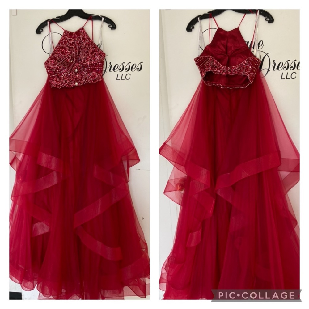 Jovani 2pc set top beaded back open set - Picture 5 of 6